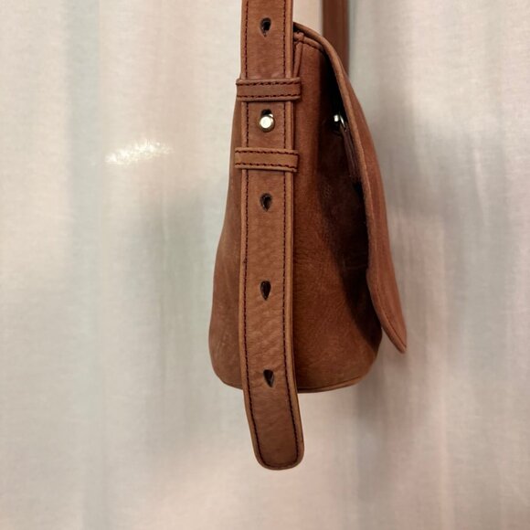 Vintage Eddie Bauer Genuine Leather Crossbody Bag Brown - Picture 7 of 8